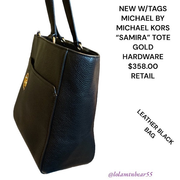 MICHAEL BY MICHAEL KORS “SAMIRA” BLACK LRG TOTE/PURSE BRAND NEW WITH TAGS - Picture 11 of 14